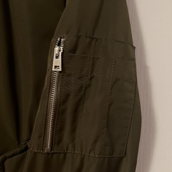 Small Zara Olive green bomber jacket - Picture 8 of 9